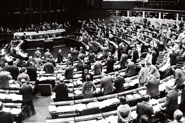 Plenary session in Strasbourg in October 1979.Vote