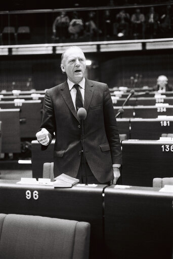 The MEP Philipp von BISMARCK during a session in Strasbourg in January 1980.