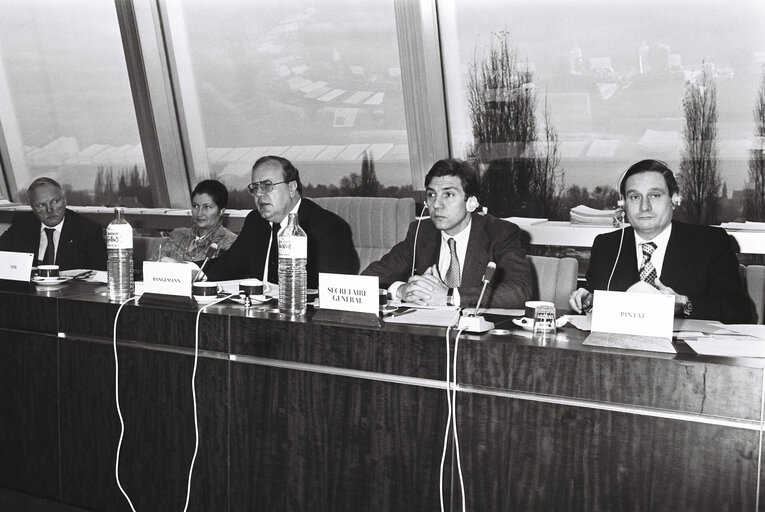 Plenary session in the hemicycle of Strasbourg in November 1979.Meeting