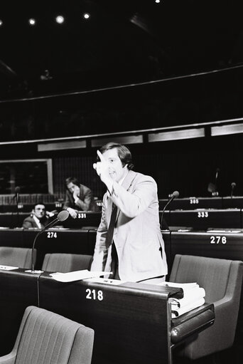 The MEP Winston James GRIFFITHS during a session in Strasbourg in November 1979.