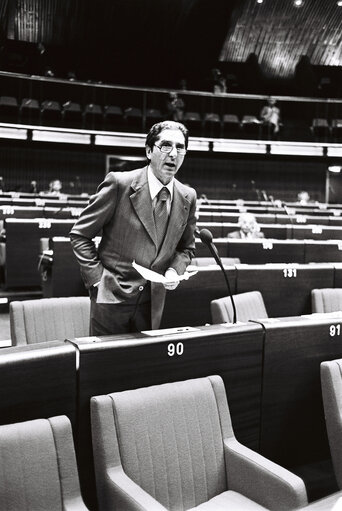 The MEP Pietro ADONNINO during a session in Strasbourg in November 1979.