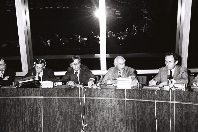 Plenary session in the hemicycle of Strasbourg in November 1979.Meeting