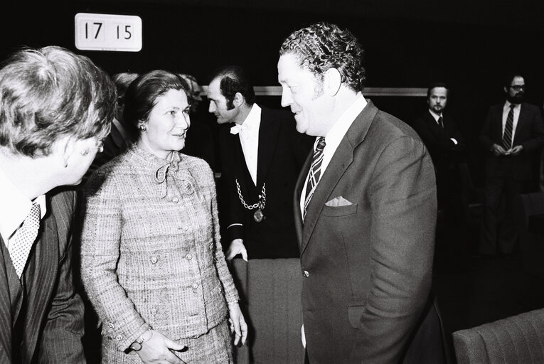 Plenary session in Strasbourg in December 1979.Press Conference