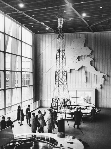 The pavillon of the European Coal and Steel Community (ECSC) at the Brussels Universal Exhibition of 1958