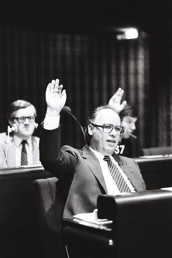 Fotografija 8: Rudolf F. SCHIELER during a plenary session in Strasbourg in October 1979.