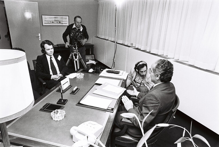 TV Interview of Emilio COLOMBO at his office in Strasbourg