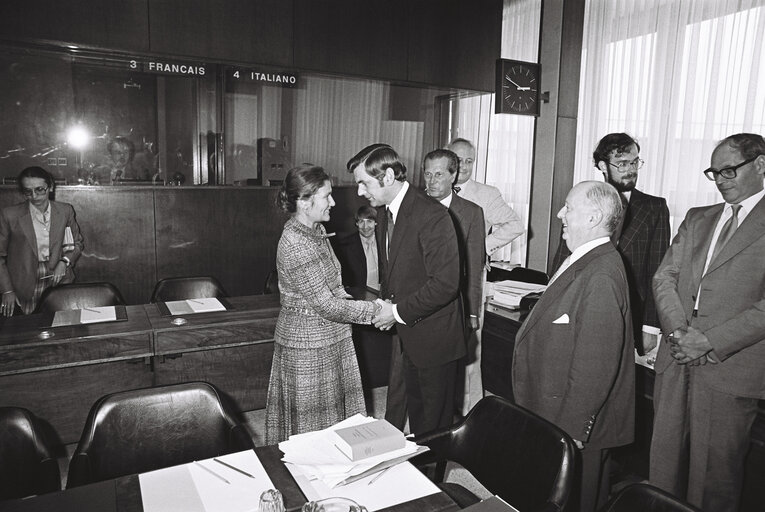 Photo 5 : Meeting september 1979.Boulevard de l'Empereur Bruxelles - Council meets Parliament delegation