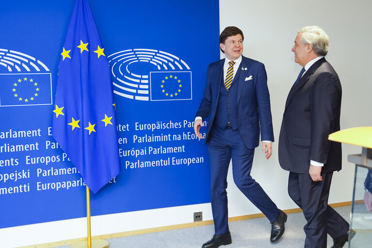 Valokuva 9: Antonio TAJANI, EP President meets with the Speaker of the Swedish Parliament, Andreas NORLEN