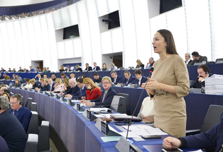 Foto 5: Eva MAYDELL in the EP in Strasbourg