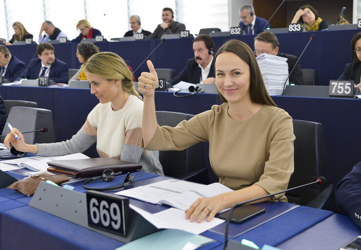 Foto 6: Eva MAYDELL in the EP in Strasbourg