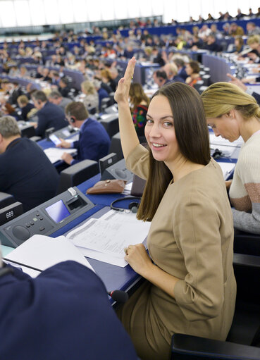 Fotografi 1: Eva MAYDELL in the EP in Strasbourg