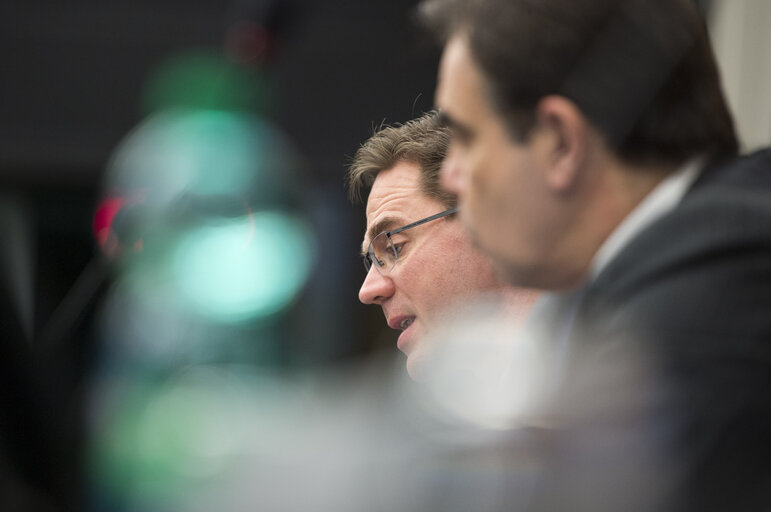 Photo 10: Read-out of the European Commission College meeting by Vice-President Jyrki KATAINEN