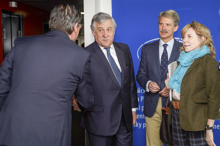 Fotagrafa 8: Antonio TAJANI, EP President meets with Isabel DIAZ AYUSO, a candidate for President of the Community of Madrid ahead of the Madrilenian regional election.