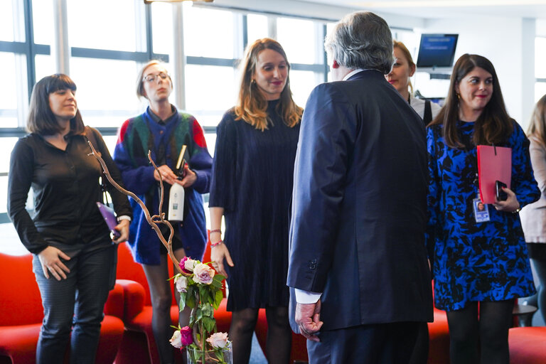 Fotografija 11: Antonio TAJANI - EP President meets with representatives of the ' Me Too movement ' - #metoo