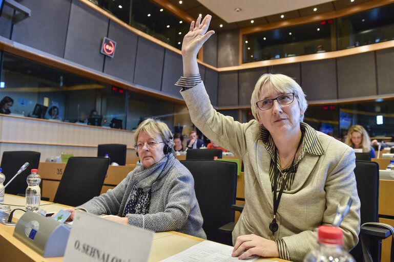 Olga SEHNALOVA in the EP in Brussels