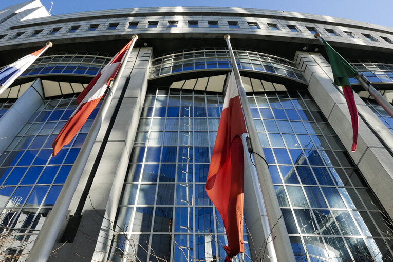 Polish flag at half-mast in solidarity with the Polish Government and people,  to follow the national mourning declared in Poland after the passing away of Mr. Jan Olszewski, who served as Prime Minister from 1990 to 1991