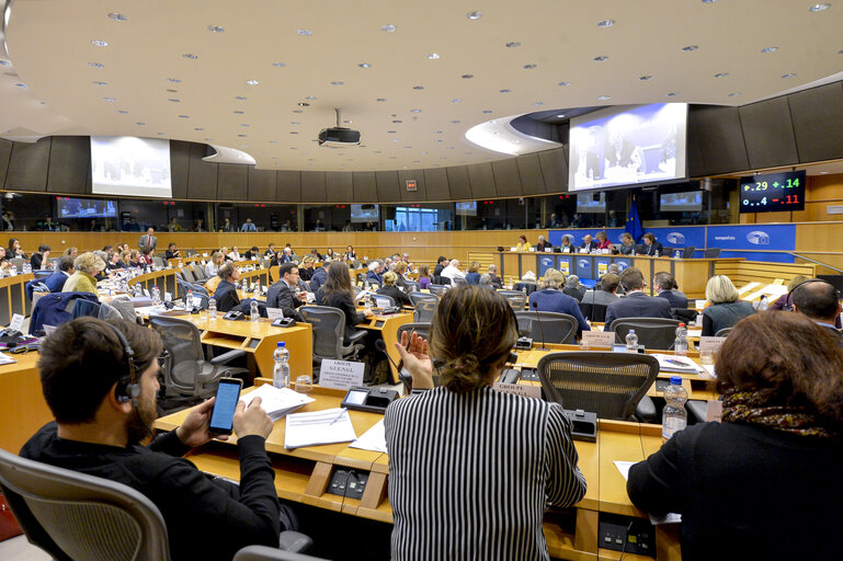 Foto 5: CULT committee meeting. Vote on 'Erasmus'; the Union programme for education, training, youth and sport