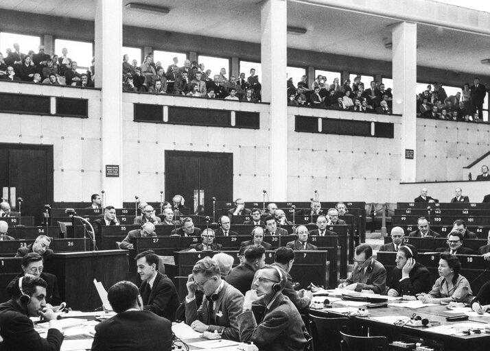 Constitutive session of the new European Parliamentary Assembly on the 19th of March 1958