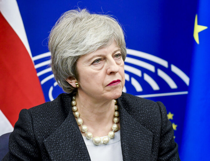 Fotografia 24: Statement of British Prime Minister Theresa MAY on Brexit negotiations