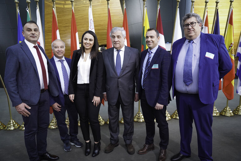 Fotogrāfija 6: Antonio TAJANI, EP President meets with Fulvio MARTUSCIELLO's visitors