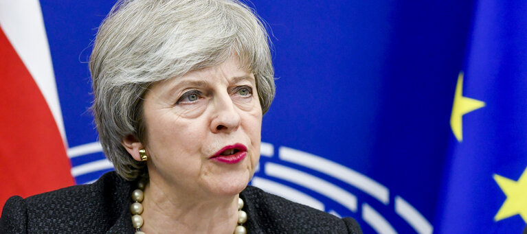 Fotografi 19: Statement of British Prime Minister Theresa MAY on Brexit negotiations