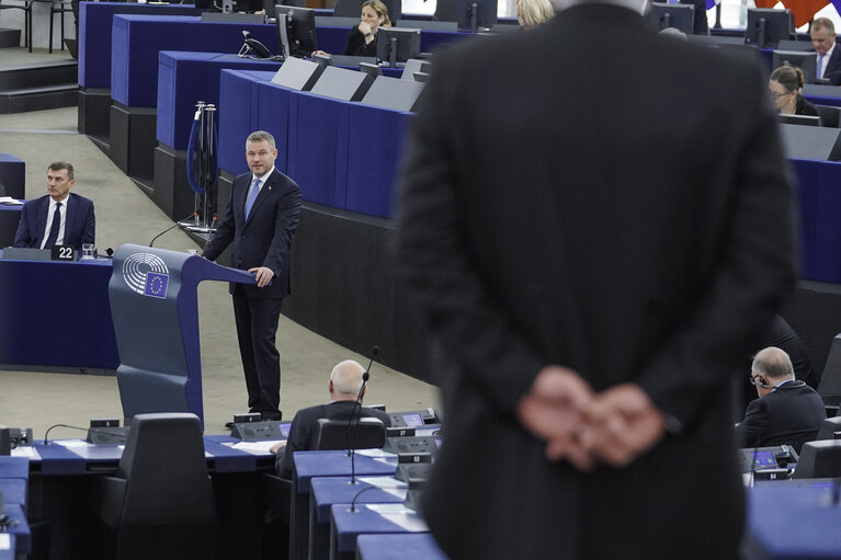 Fotografia 10: Plenary session - Debate with the Prime Minister of Slovakia, Peter Pellegrini, on the Future of Europe