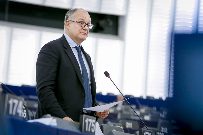 Photo 1: Roberto GUALTIERI in the EP in Strasbourg