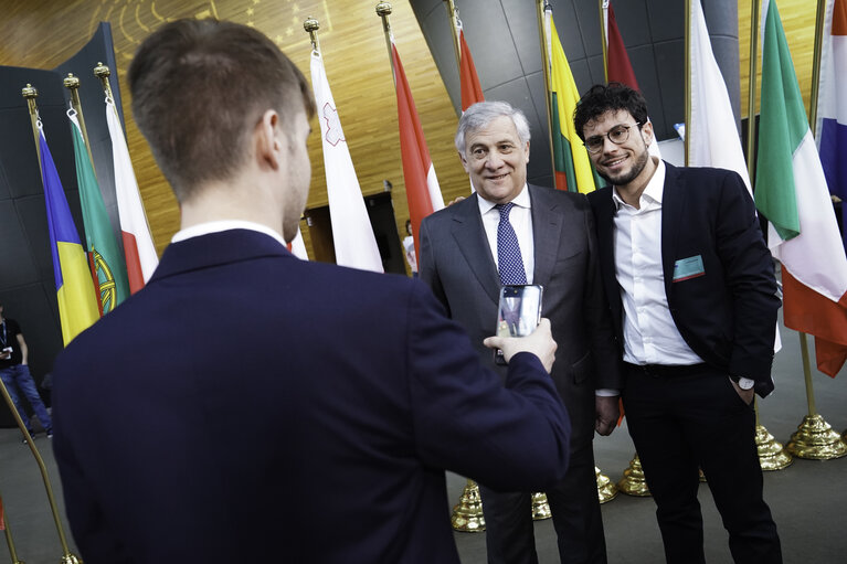 Fotogrāfija 2: Antonio TAJANI, EP President meets with Fulvio MARTUSCIELLO's visitors