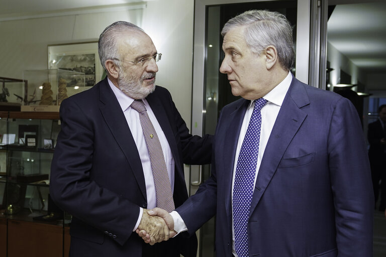 Foto 8: Antonio TAJANI,  EP President meets with Augustin DIAZ DE MERA GARCIA CONSUEGRA.