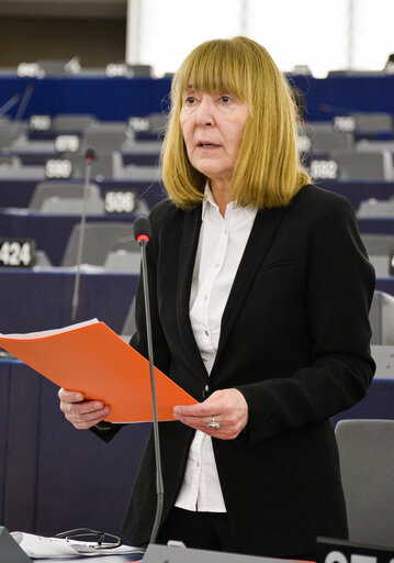 Valokuva 1: Monica Luisa MACOVEI in the EP in Strasbourg