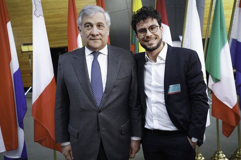 Fotogrāfija 3: Antonio TAJANI, EP President meets with Fulvio MARTUSCIELLO's visitors