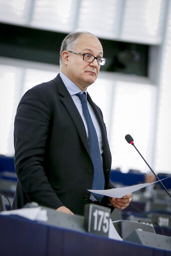 Roberto GUALTIERI in the EP in Strasbourg