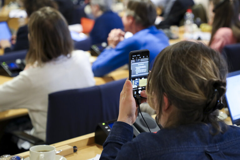 Photo 5: Seminar in the framework of Article 17 of the Treaty on the Functioning of the European Union: ' Artificial Intelligence: Ethical Concerns '- Panel 2: Artificial Intelligence at the Service of Society