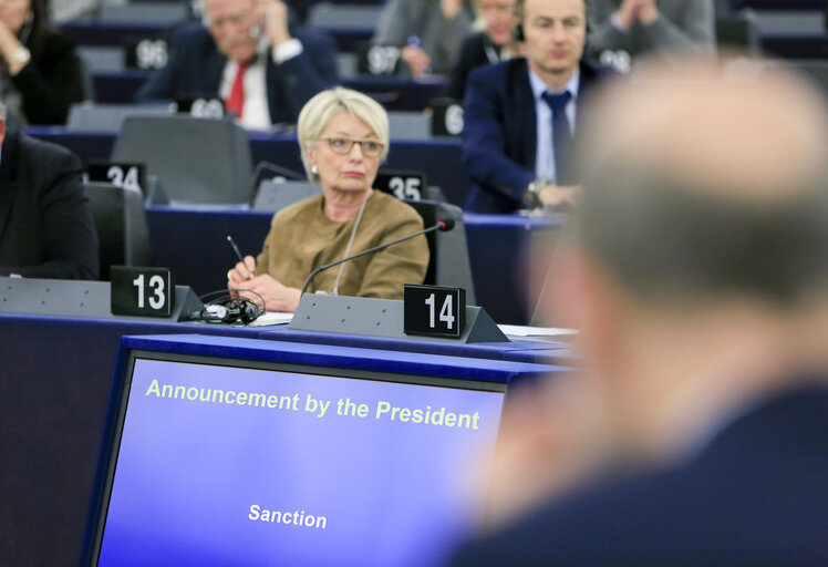 Fotografija 11: Plenary session - Resumption of session and order of business