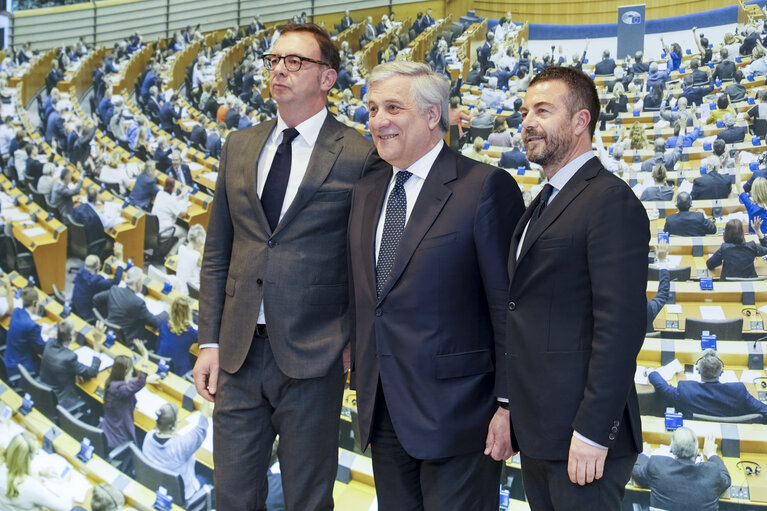 Antonio TAJANI, EP President meets with with Italian's visitors