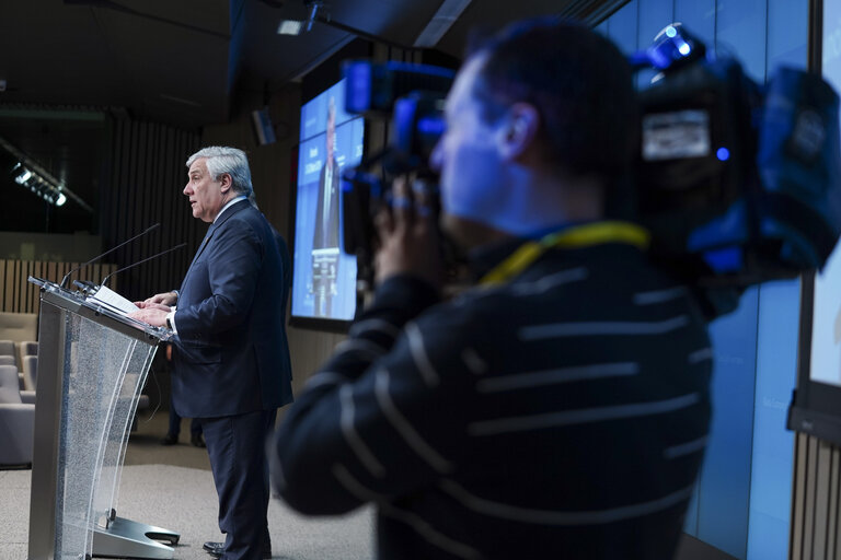 Fotografija 9: European Council - Press conference by Antonio TAJANI, President of the EP