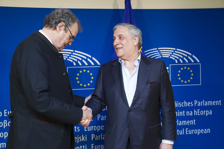 Fotó 1: Antonio TAJANI, EP President meets with Karl-Heinz FLORENZ