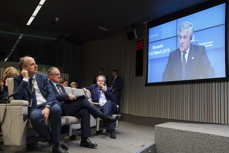 Photo 6 : European Council - Press conference by Antonio TAJANI, President of the EP