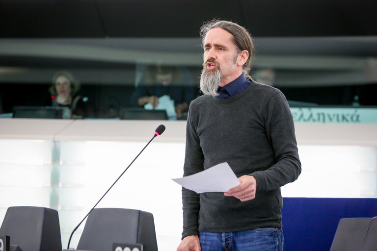 Foto 1: Luke FLANAGAN in the EP in Strasbourg