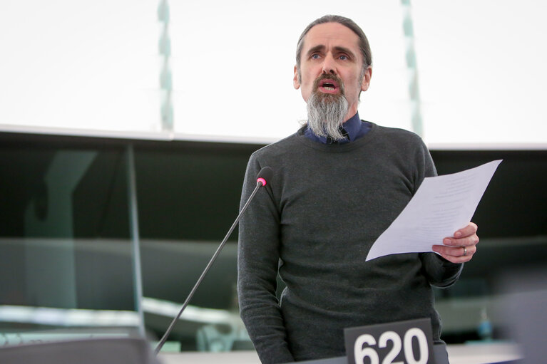 Photo 3: Luke FLANAGAN in the EP in Strasbourg