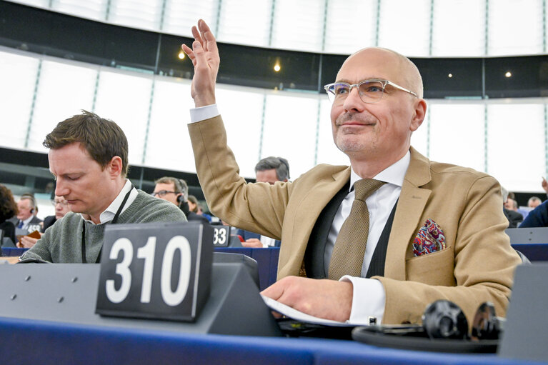 Photo 3 : Peter SIMON in the EP in Strasbourg