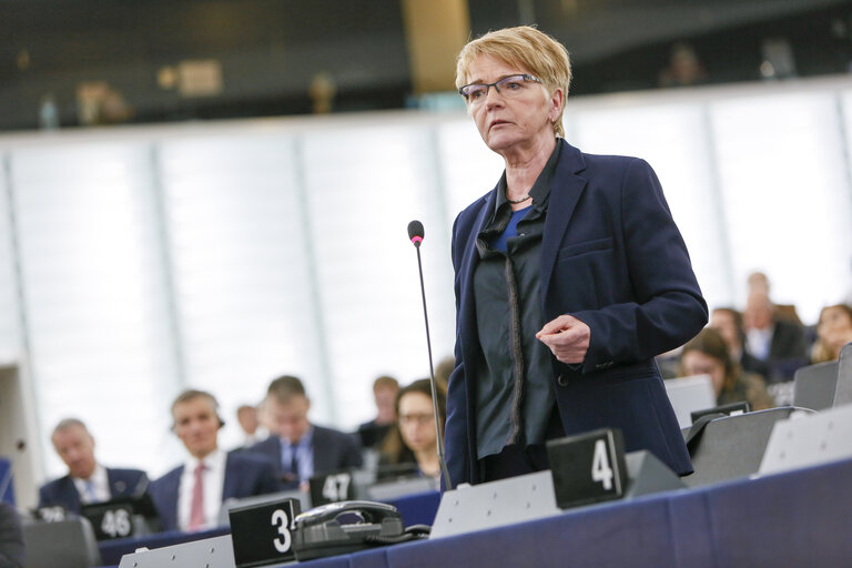 Fotografija 1: Plenary session - Conclusions of the European Council meeting of 21 and 22 March 2019