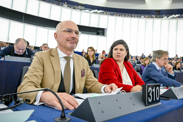 Photo 4 : Peter SIMON in the EP in Strasbourg