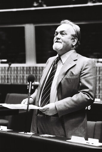 The MEP Francescopaolo D'ANGELOSANTE during a session in Strasbourg in May 1980.