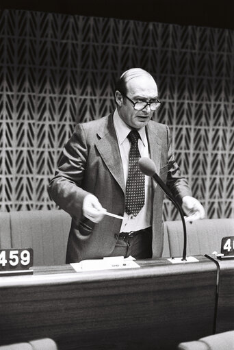 The MEP Antonino BUTTAFUOCA during a session in Strasbourg in May 1980.