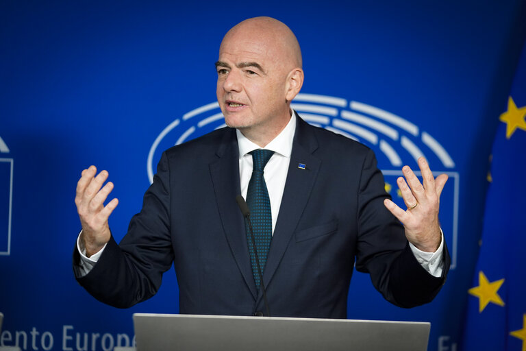 David SASSOLI, EP President meets with Gianni INFANTINO, FIFA President- Joint press statement