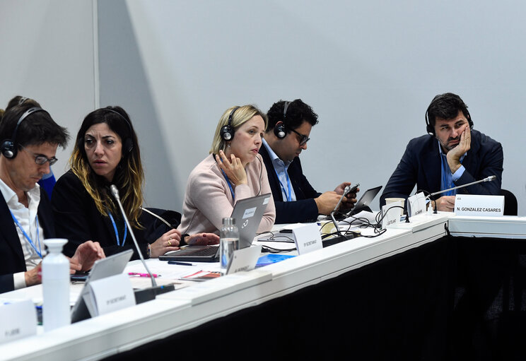 EP Delegation to COP25 Chile (Madrid) - 25th Conference of the Parties (COP25) to the United Nations Framework Convention on Climate Change (UNFCCC) - European Parliament Delegation meeting with Ms. Julie CERQUEIRA, Executive Director, US Climate Alliance at COP 25 in Madrid, on December 10, 2019.