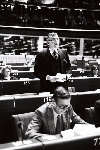 The MEP Guido FANTI during a session in Strasbourg in May 1980.