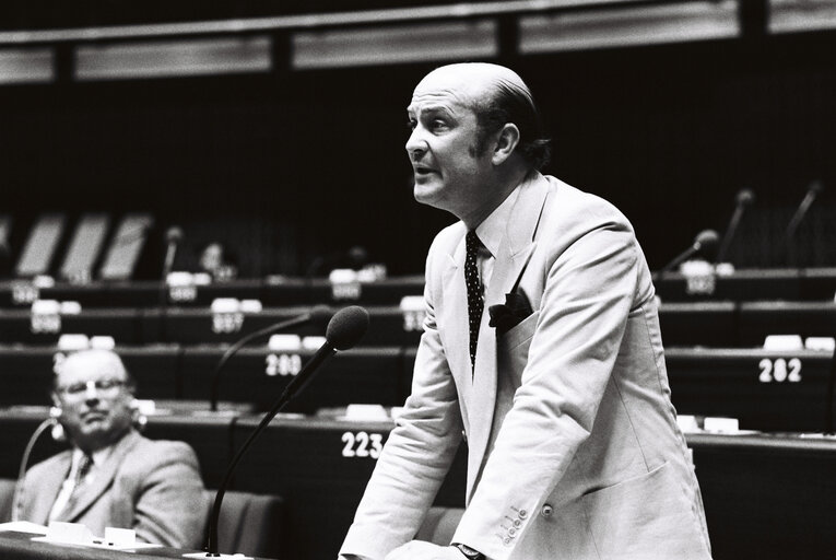 The MEP Renzo Eligio FILIPPI during a session in Strasbourg in May 1980.