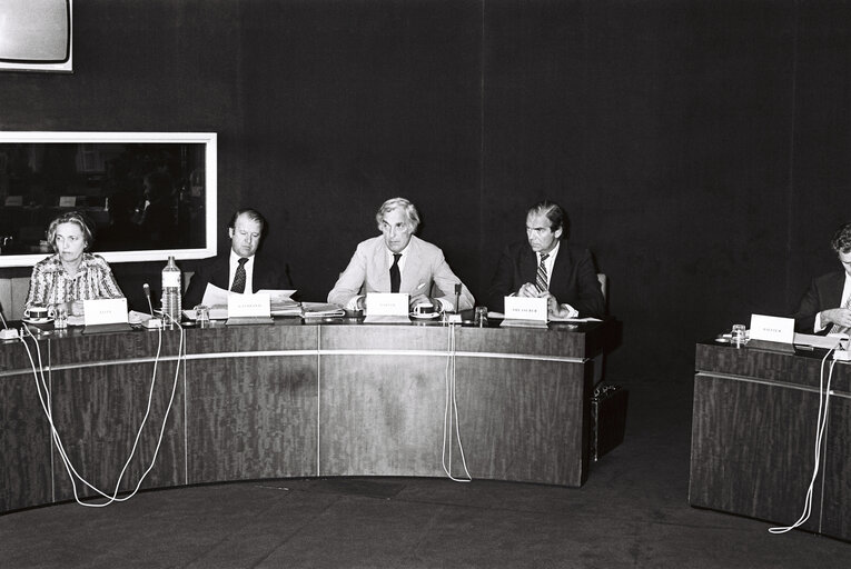 Fotografi 1: Meeting during a session in Strasbourg in May 1980.